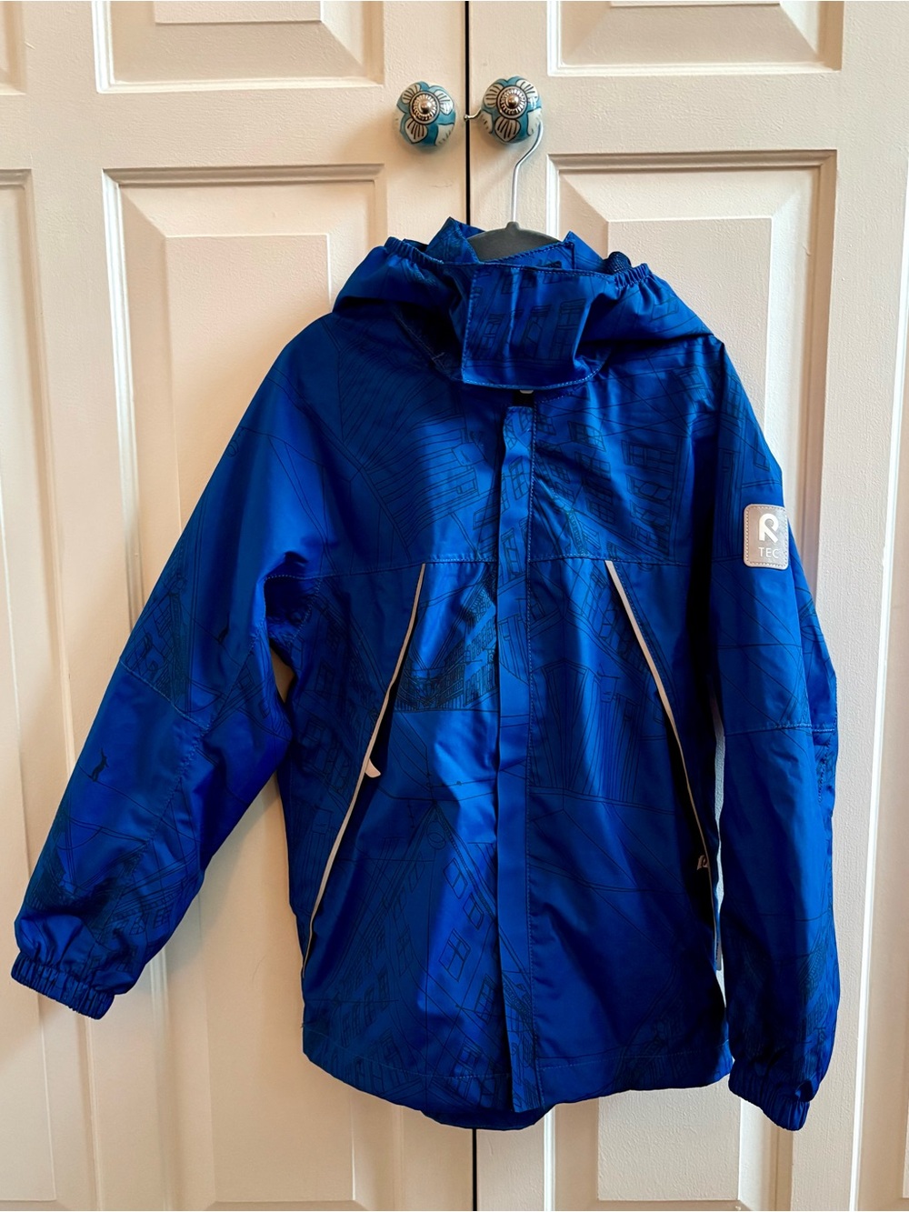 Kids Blue Raincoat with detachable hood